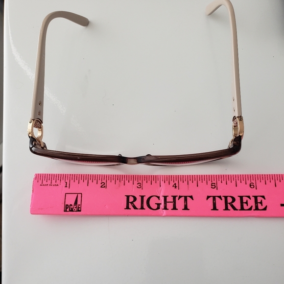 Gucci Brown/Tan Women's Logo Accent Eyeglasses - Picture 9 of 11